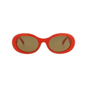 Gucci Round-Frame Recycled Acetate Sunglasses Orange Womens